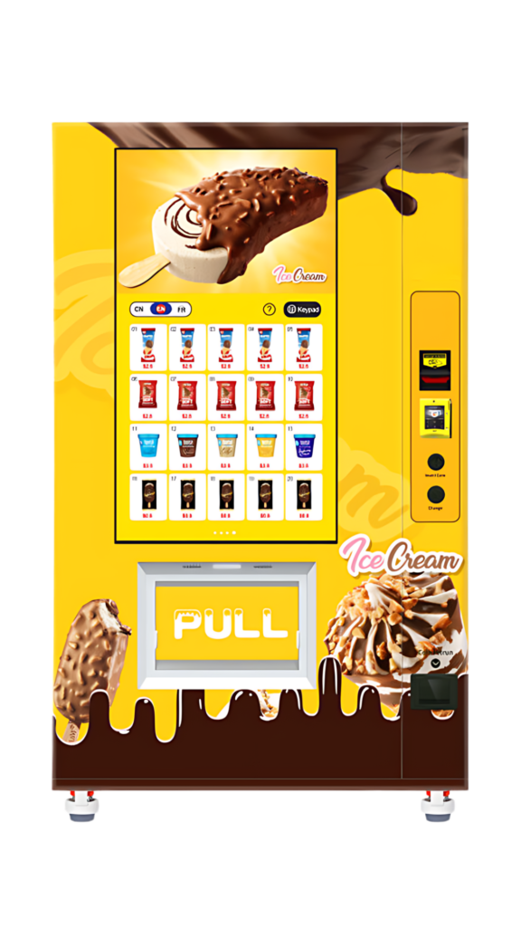 Big Screen & Ice Cream Vending Machine